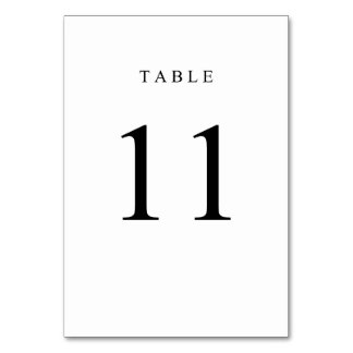 Tarjeta De Mesa Número de tabla simple - 11