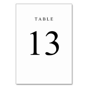Tarjeta De Mesa Número de tabla simple - 13