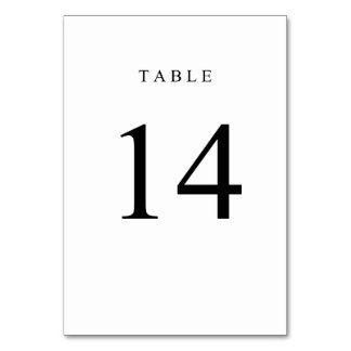 Tarjeta De Mesa Número de tabla simple - 14