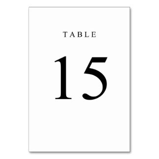 Tarjeta De Mesa Número de tabla simple - 15