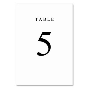 Tarjeta De Mesa Número de tabla simple - 5