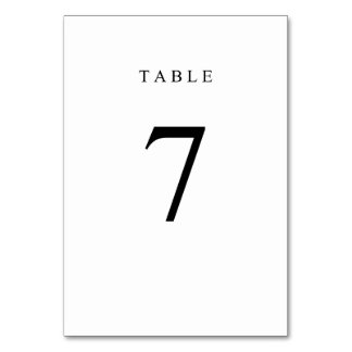 Tarjeta De Mesa Número de tabla simple - 7