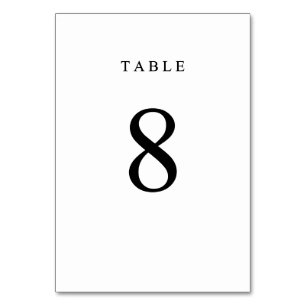 Tarjeta De Mesa Número de tabla simple - 8