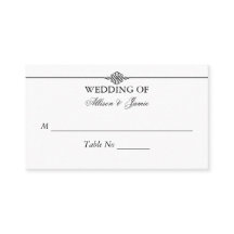 Número de tabla simple de Boda blanco negro con cl