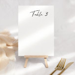 Tarjeta De Mesa Número de tabla simple de Boda moderno en blanco y<br><div class="desc">Diseñado para coordinar con para la colección de invitaciones a bodas "Clásica Moderna". Para cambiar detalles,  haga clic en "Personalizar esta plantilla". Ver el enlace de la colección en esta página para ver todos los elementos coincidentes de este hermoso diseño o ver la colección aquí: https://bit.ly/3rQMpxU</div>