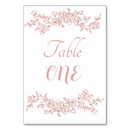 Tarjeta De Mesa Número de tabla simple Minimalista