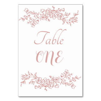 Tarjeta De Mesa Número de tabla simple Minimalista