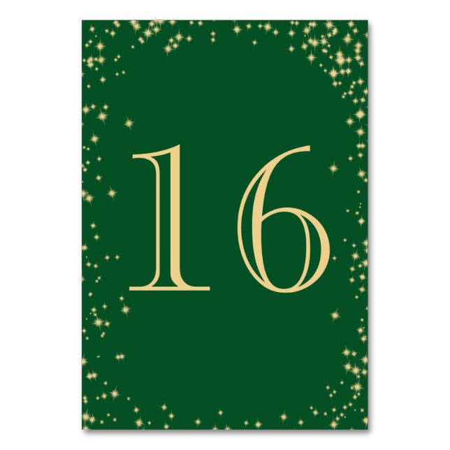 Tarjeta De Mesa Número de tabla Starry Sparkle (Anverso)