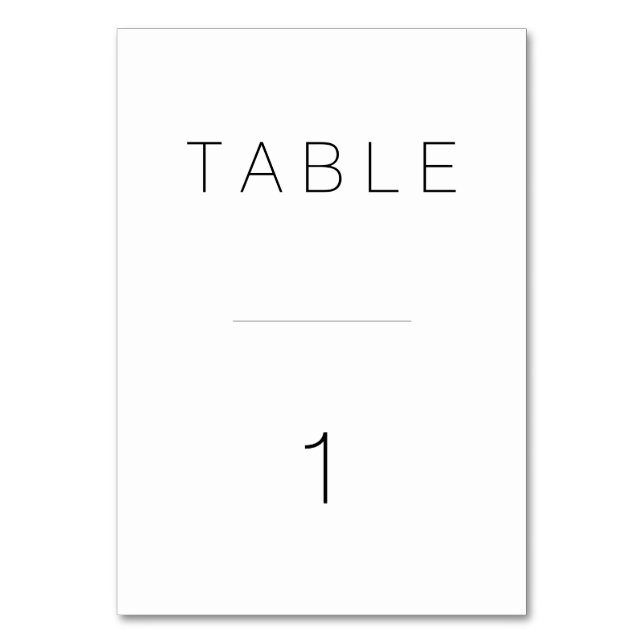 Tarjeta De Mesa Número de tabla suizo moderno (Anverso)
