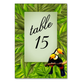 Tarjeta De Mesa Número de tabla táctil de la jungla exótica