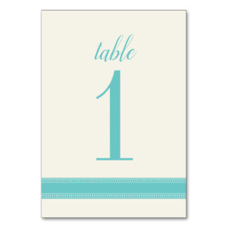 Tarjeta De Mesa Número de tabla turquesa, Boda de Carolina