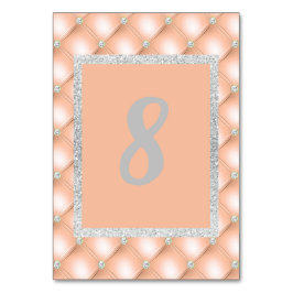 TARJETA DE MESA NÚMERO MODERNO DE TABLA DEL DIAMANTE DE PARICOT PE