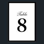 Tarjeta De Mesa Números de doble cara de la tabla de la frontera<br><div class="desc">La tabla de doble cara de la frontera llana simple numera tarjetas de la tabla.</div>