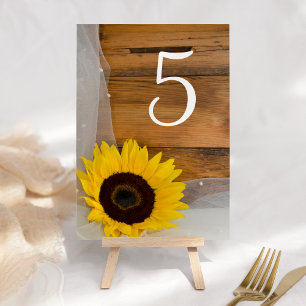 Tarjeta De Mesa Números de la mesa de bodas de los campos de giras