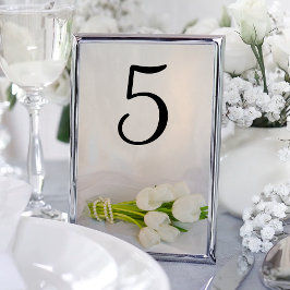 Tarjeta De Mesa Números de la mesa de bodas de primavera de los tu