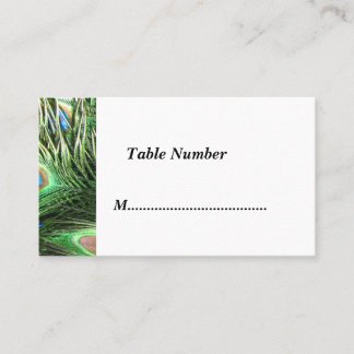 Tarjeta De Mesa Números de mesa clásicos de pavo real