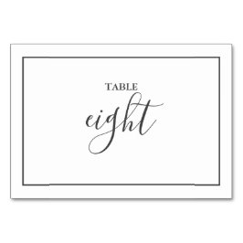 Tarjeta De Mesa Números de tabla Boda de elegancia simple