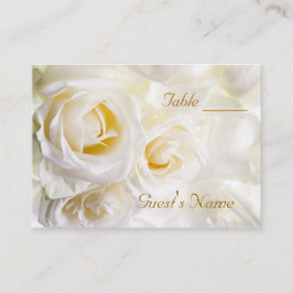 Tarjeta De Mesa Números de tabla Boda de rosas blancas