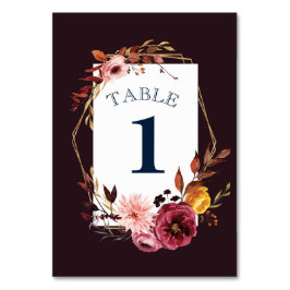Tarjeta De Mesa Números de tabla boda para el Boda de oro de Borgo