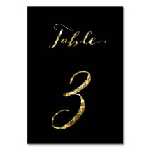 Números de tabla boda Relieve metalizado dorado ne