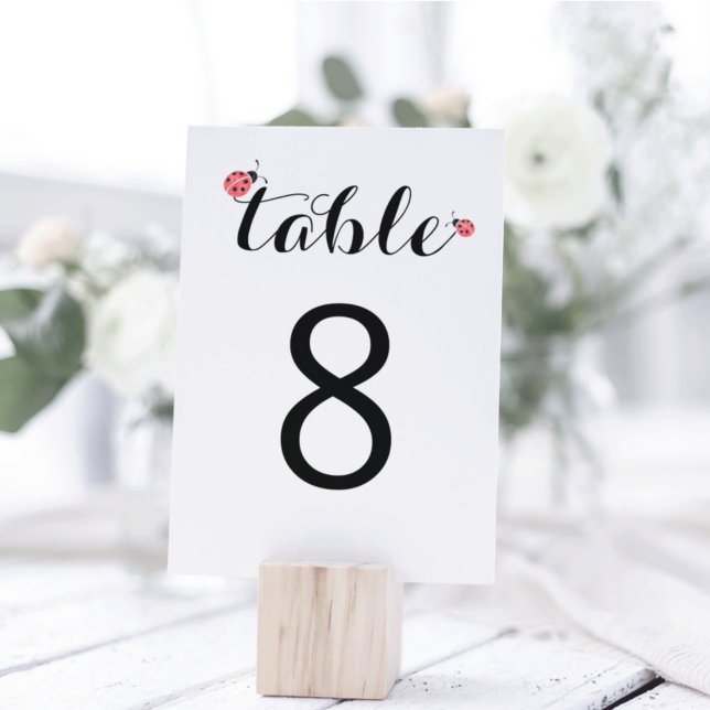 Tarjeta De Mesa Números de tabla de Baby Shower de depuración de a (Subido por el creador)