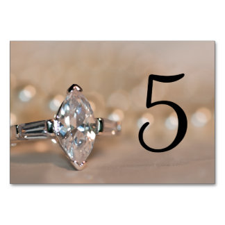 Tarjeta De Mesa Números de tabla de Boda de anillos de diamantes m