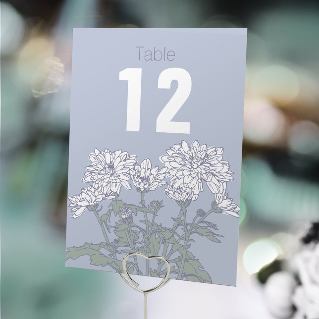 Tarjeta De Mesa Números de tabla de boda de flores blancas de cris (Subido por el creador)