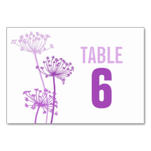 Tarjeta De Mesa Números de tabla de boda de flores gráficas de Che