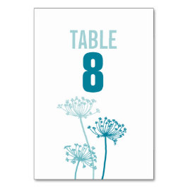 Tarjeta De Mesa Números de tabla de boda de flores gráficas de Che