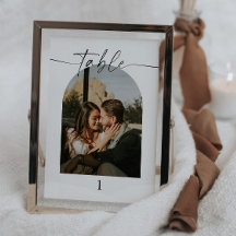 Números de tabla de Boda de fotografías de guiones