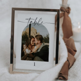 Tarjeta De Mesa Números de tabla de Boda de fotografías de guiones