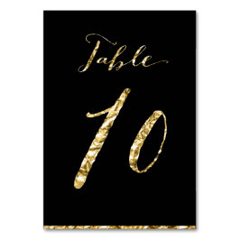 Tarjeta De Mesa Números de tabla de Boda de Relieve metalizado dor
