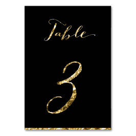 Tarjeta De Mesa Números de tabla de Boda de Relieve metalizado dor