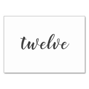 Tarjeta De Mesa Números de tabla de Boda Minimalistas Delicados