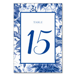 Tarjeta De Mesa Números de tabla de Bodas de Chinoiserie