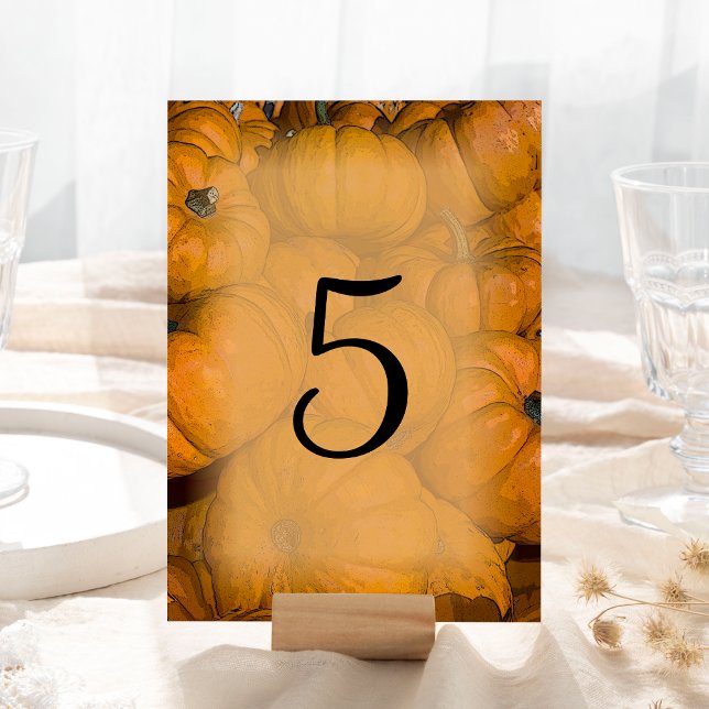 Tarjeta De Mesa Números de tabla de bodas de naranja (Subido por el creador)
