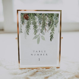 Tarjeta De Mesa Números de tabla de Bodas de vacaciones rusas