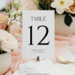 Tarjeta De Mesa Números de tabla de Bodas modernos y endebles<br><div class="desc">Añada estos números de la mesa coincidentes a la decoración de la mesa de recepción. Edite los números de la tabla y agregue cada tarjeta al carrito de la compra.</div>