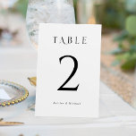 Tarjeta De Mesa Números de tabla de bodas simples y elegantes<br><div class="desc">Números de tabla de bodas simples y elegantes (negro y blanco): estos números de tabla de bodas simples y elegantes cuentan con un elegante guión en serif. Cambie sus nombres y añada individualmente a su carrito.</div>