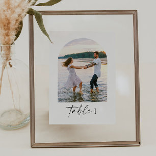 Tarjeta De Mesa Números de tabla de fotos modernos y elegantes