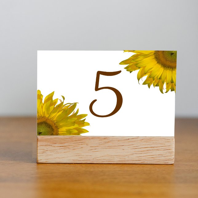 Tarjeta De Mesa Números de tabla de girasol amarillo (Subido por el creador)