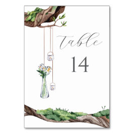 Tarjeta De Mesa Números de tabla de jardín dulce