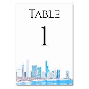Tarjeta De Mesa Números de tabla de la línea aérea de Skyline de W