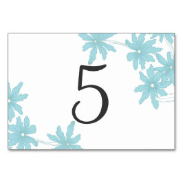 Tarjeta De Mesa Números de tabla de mareas azul claro