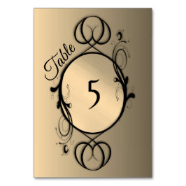 Tarjeta De Mesa Números de tabla de oro