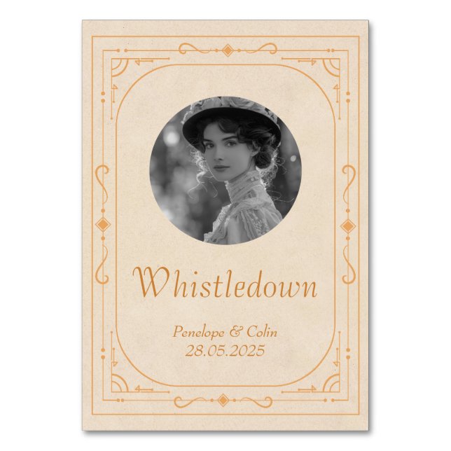 Tarjeta De Mesa Números de tabla de Regencia Regal (Anverso)