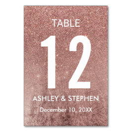 Tarjeta De Mesa Números de tabla de Relieve metalizado de Purpurin