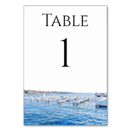 Tarjeta De Mesa Números de tabla de Wisconsin Lake Geneva