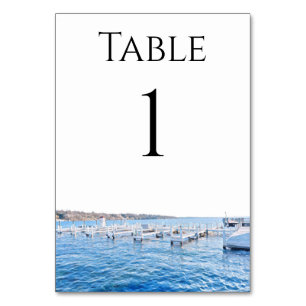 Tarjeta De Mesa Números de tabla de Wisconsin Lake Geneva