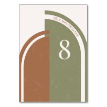 Números de tabla del arco Boda Boho